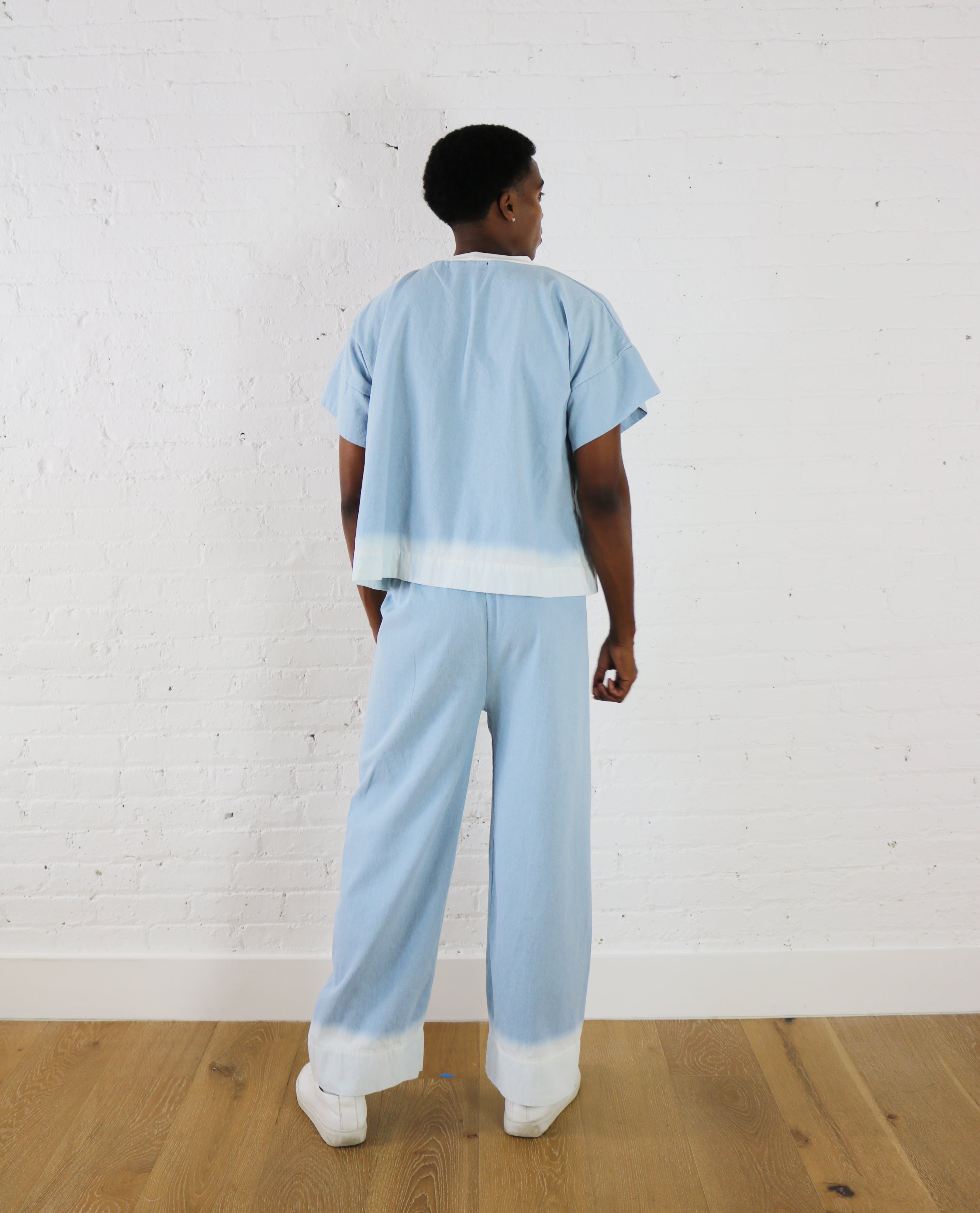 dipped denim tee