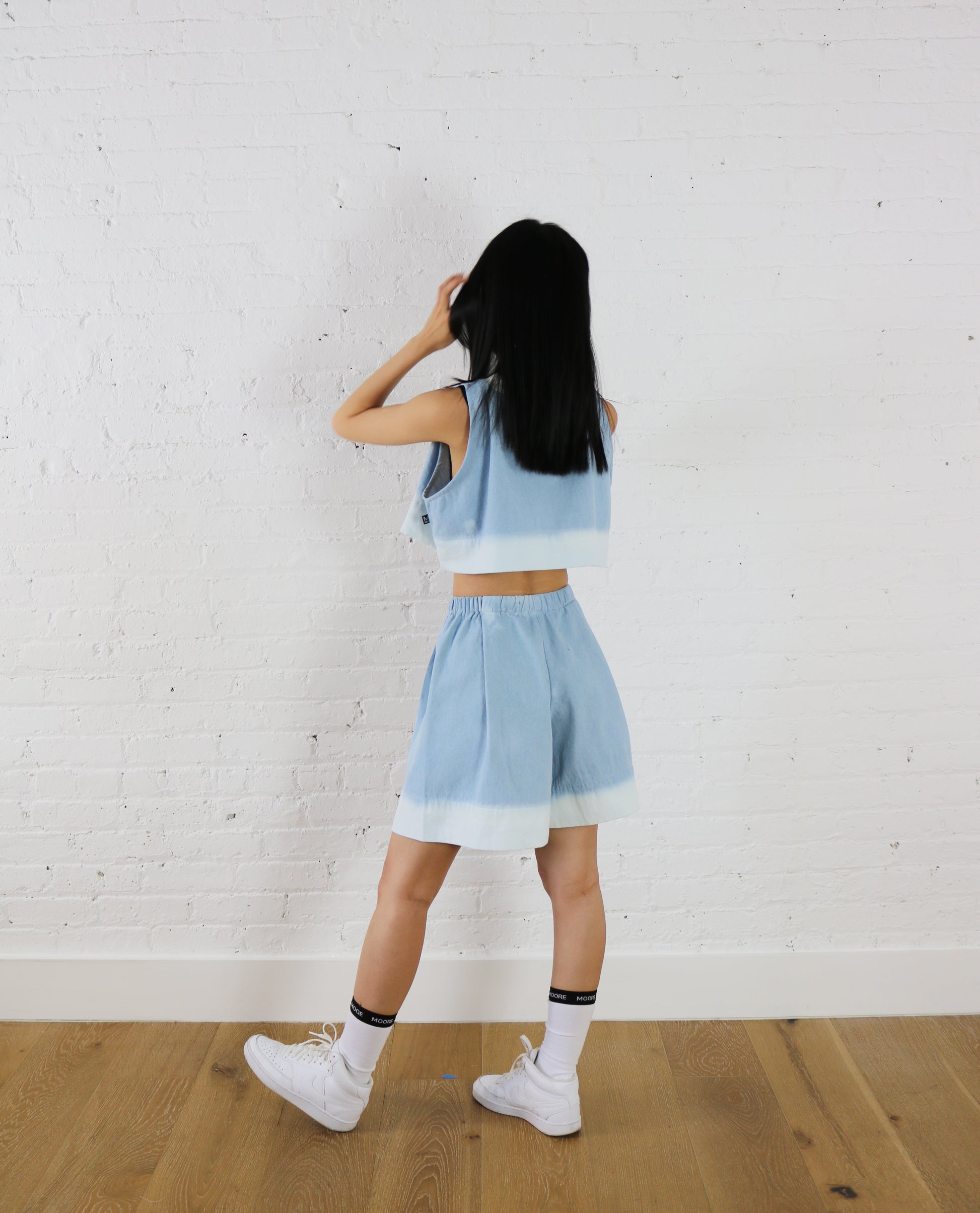 dipped denim short